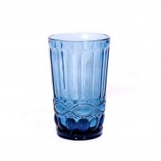 Набор стаканов 6 шт, 340мл, стекло, синий, флора